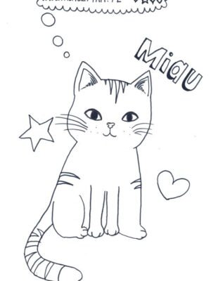 Kolorowanka do pobrania "Kot"